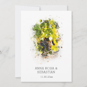 *~* Trauben Italien AR21 QR UAWG Weinberg Hochzeit Einladung