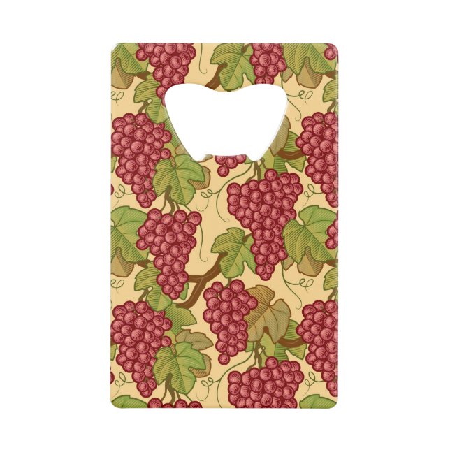 Trauben Kreditkarten Flaschenöffner (Vorderseite)