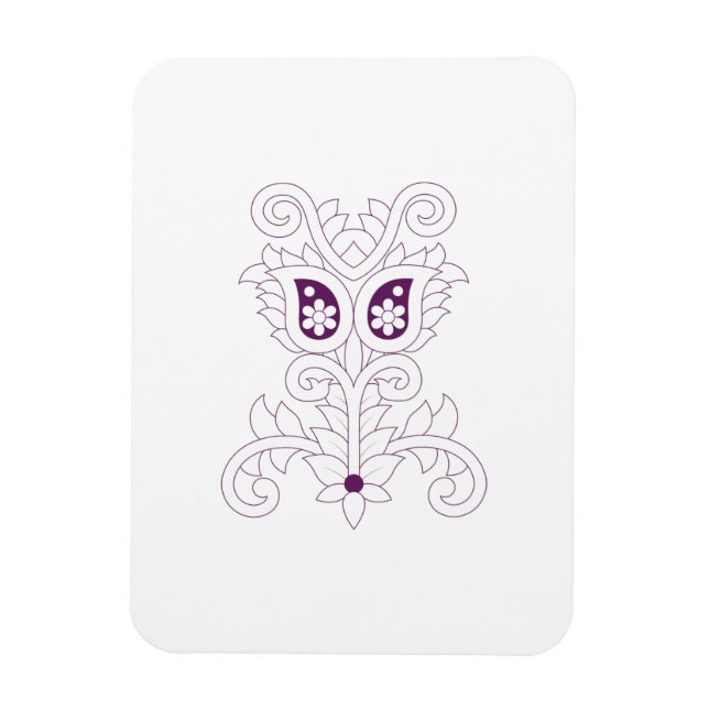 Trauben Lila, Trauben, Honig Blume dekoriert Magnet (Vertikal)