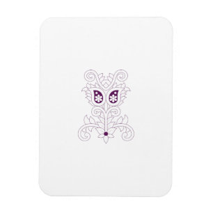 Trauben Lila, Trauben, Honig Blume dekoriert Magnet