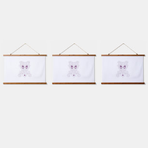 Trauben Lila, Trauben, Honig Blume dekoriert Wandteppich Mit Holzrahmen