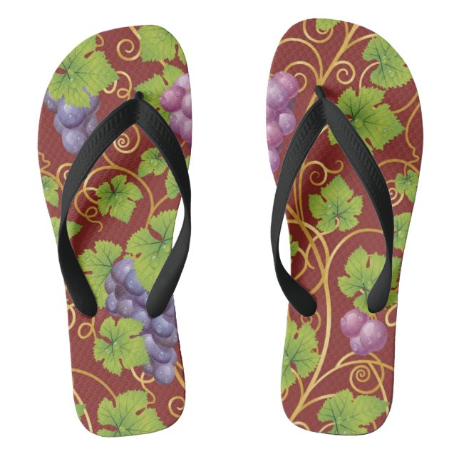 Trauben-Muster Flip Flops (Fußbett)