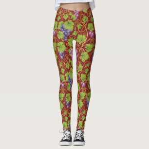 Trauben-Muster Leggings