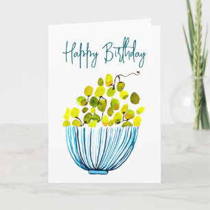 Trauben niedliche Früchte Karte