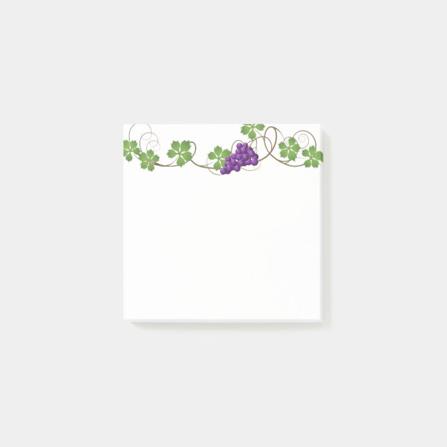 Trauben Post-it Klebezettel (Vorderseite)