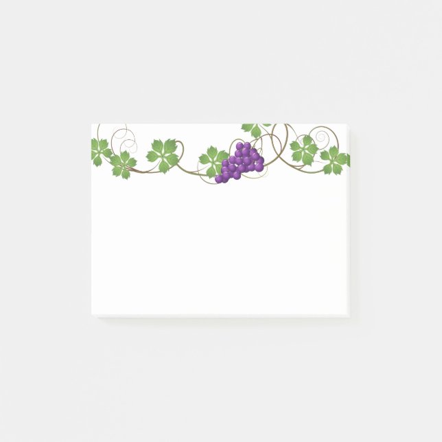 Trauben Post-it Klebezettel (Vorderseite)