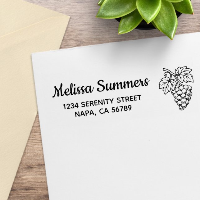 Trauben Rücksendeadresse Gummistempel (Von Creator hochgeladen)