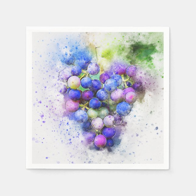 Trauben Serviette (Vorderseite)