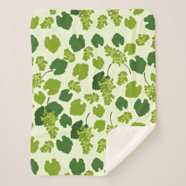 Trauben und Blätter Sherpadecke (Vorderseite)