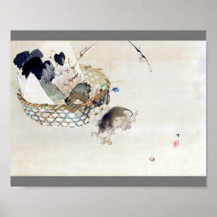 Trauben und Maus, Watanabe Seitei Poster
