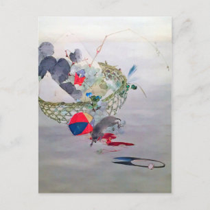 Trauben und Maus, Watanabe Seitei Postkarte