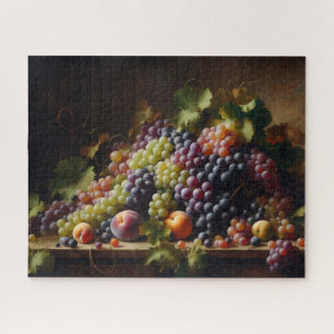 Trauben und Obst Stillleben Malerei Puzzle