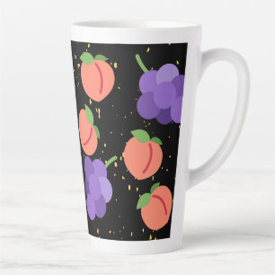 Trauben und Pfirsiche Milchtasse