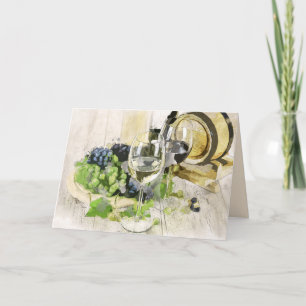 Trauben und Weinkarte Karte
