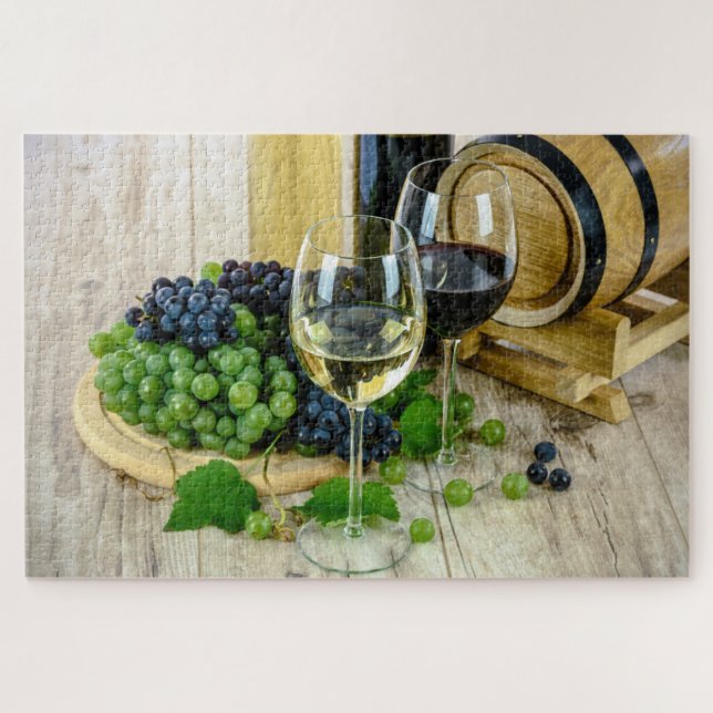 Trauben und Weinpuzzle Puzzle (Horizontal)