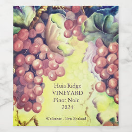 Trauben Weinflaschen Etikett | Boutique Weinkeller