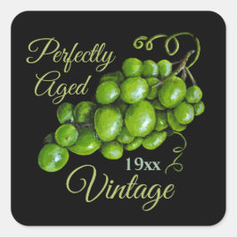 Traubenaufkleber Quadratischer Aufkleber