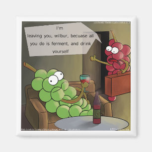 Traubenbruch Funny Food, Wine & Marriage Comic Magnet