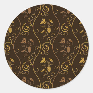 Traubendekor Runder Aufkleber