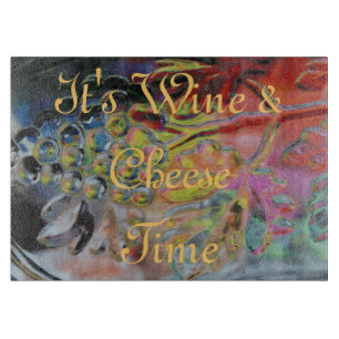 Traubendesign Schneideboard Wine-Cheese-Time Schneidebrett