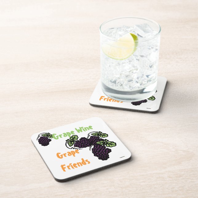 Traubenfreunde Getränkeuntersetzer (Rechte Seite)