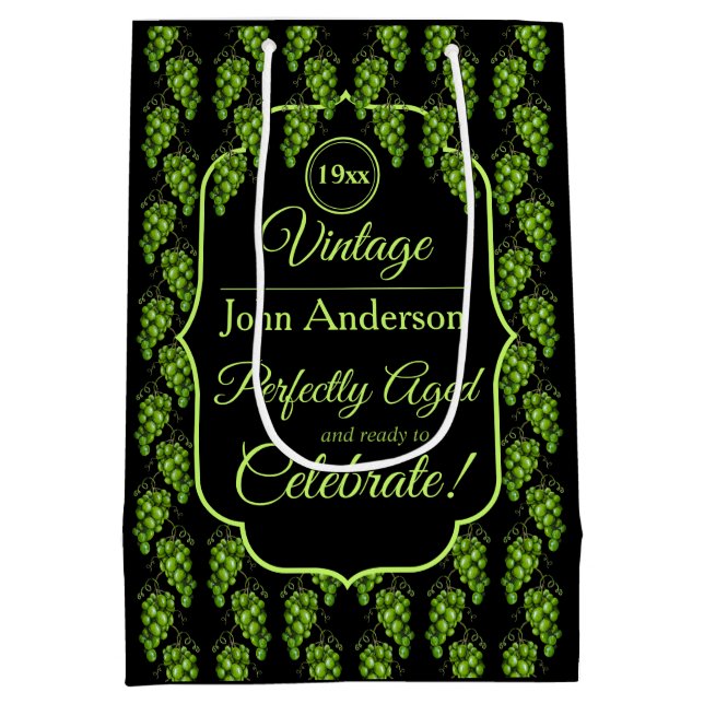 Traubengeschenktasche Mittlere Geschenktüte (Rückseite)