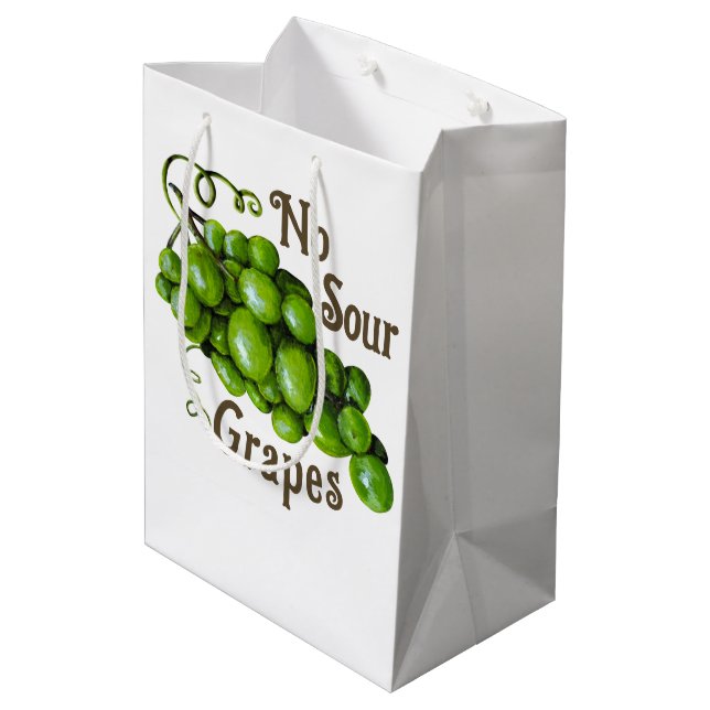 Traubengeschenktasche Mittlere Geschenktüte (Rückseite Schrägansicht)