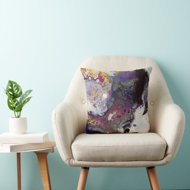 Traubenglühen, Purzelbäume, Mauve, Gelb, Weiß Kissen (Stuhl )