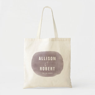 Traubenlila-Aquarell-Hochzeits-Willkommens-Tasche, Tragetasche