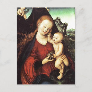 Traubenmadonna von Lucas Cranach d. ?. um 1525 Eur Postkarte