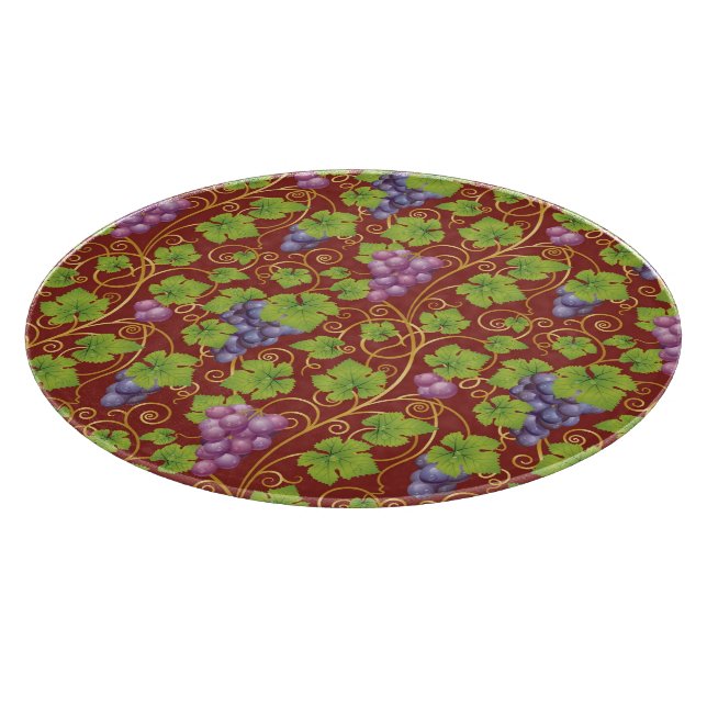 Traubenmuster Schneidebrett (Ecke)