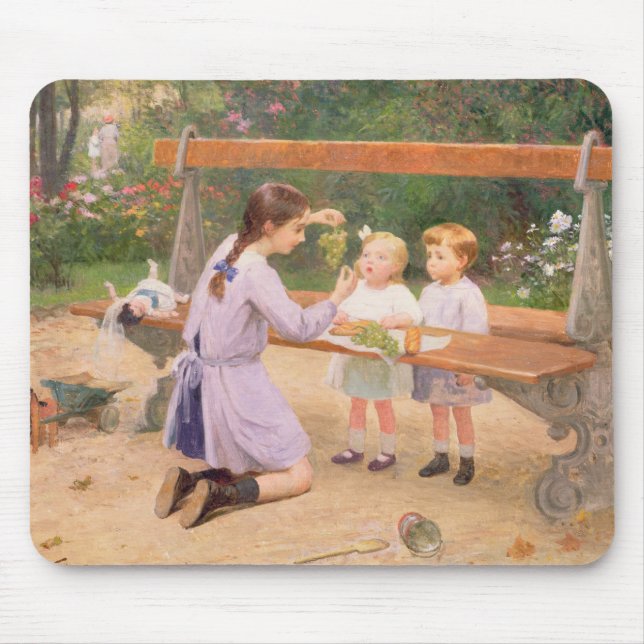 Traubenprobieren Mousepad (Vorne)