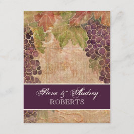 Traubenrebe Hochzeitsgeschichten - Flachkarte Mitteilungskarte