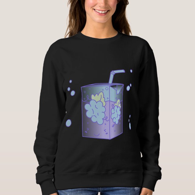 Traubensaft Box Lilac Kawaii Fairy Kei Harajuku Cu Sweatshirt (Vorderseite)