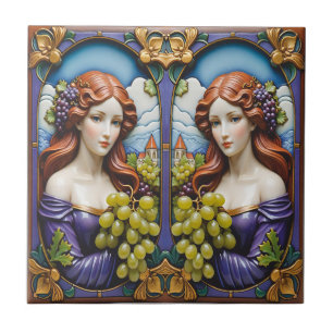 Traubensammler Keramik Tile Fliese
