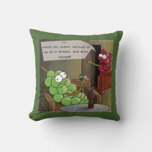 Traubenscheide Funny Cotton Throw Kissen