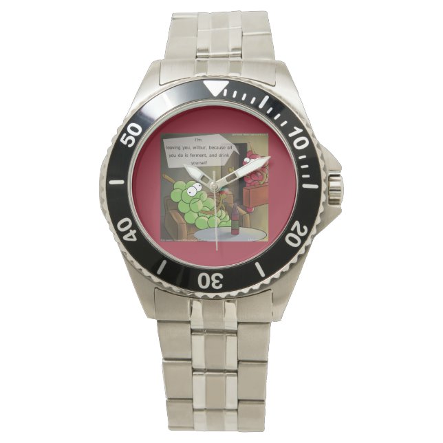 Traubenscheide Funny Watches Armbanduhr (Vorderseite)