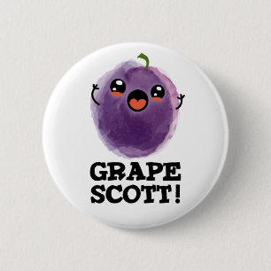 Traubenschott Funny Fruit Grape Pun Button