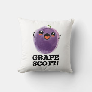 Traubenschott Funny Fruit Grape Pun Kissen