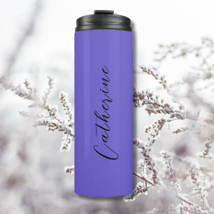 Traubenschwarz Elegant Minimal individuell angepas Thermosbecher