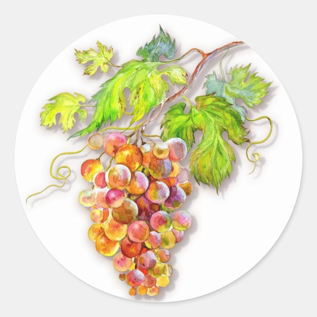 Traubensortiment Runder Aufkleber (Vorderseite)