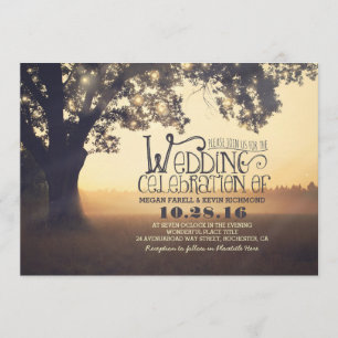 Traubenstrasse Rustikale Vintage Hochzeit Einladung