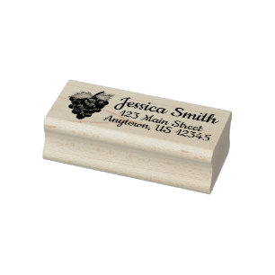Traubenstraube Feinschmecker Anschrift Gummistempel