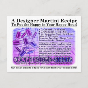 Traubenverstärker Rezept Postkarte