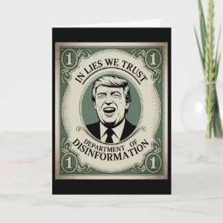 „Traue Niemandem“ - Trump-Banknoten-Parodie _1 Karte