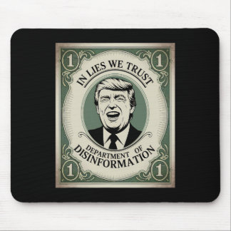 „Traue Niemandem“ - Trump-Banknoten-Parodie _1 Mousepad