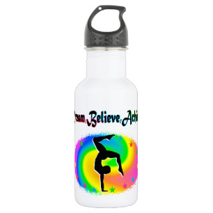 TRAUEN, GLAUBEN UND ERREICHEN GYMNASTIKTRÄUME EDELSTAHLFLASCHE