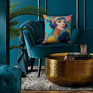 Trauen Sie sich Deco im Flapper-Stil Kissen