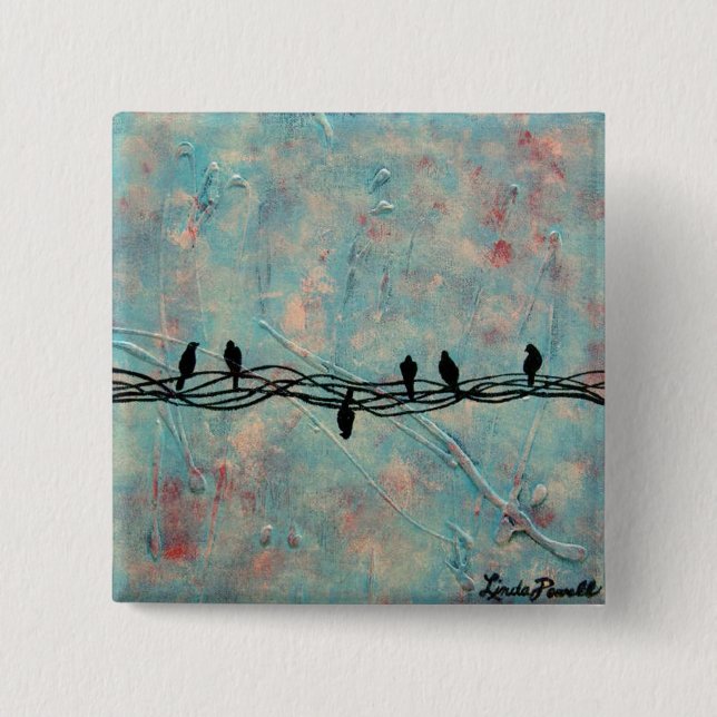 "Trauen Sie sich," durch Linda Powell~Pin Button (Vorderseite)