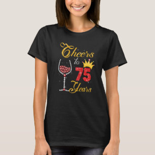 Trauer auf 75 Jahre 1947 75. Geburtstag Wein Diama T-Shirt